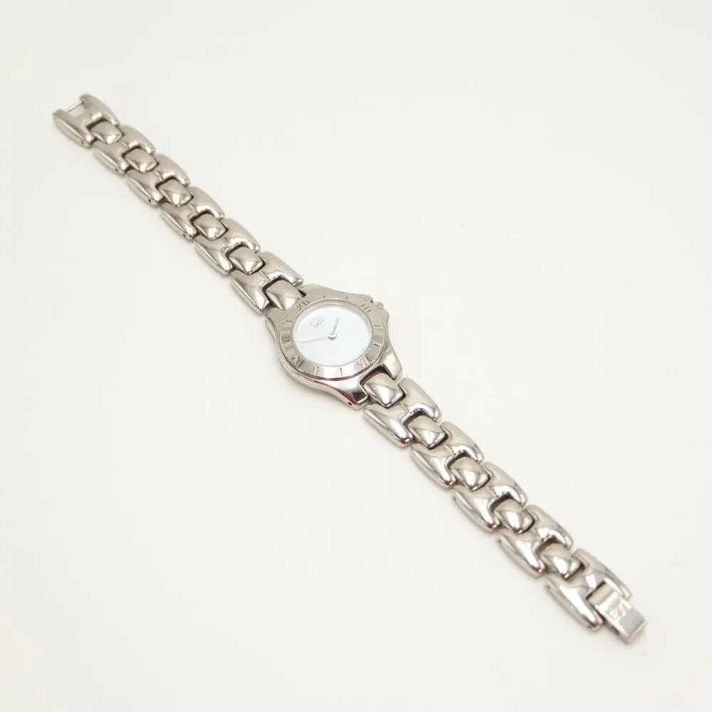 ESQ Swiss Silver Tone 25mm MOP Womens Watch Stainless Steel w New Battery